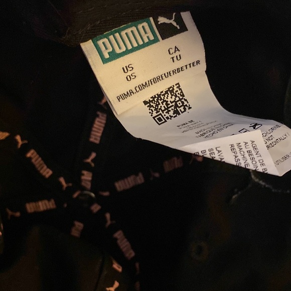 Puma  Pink Metallic Logo Black Fully Adjustable Cotton Cap Not Used main image 7